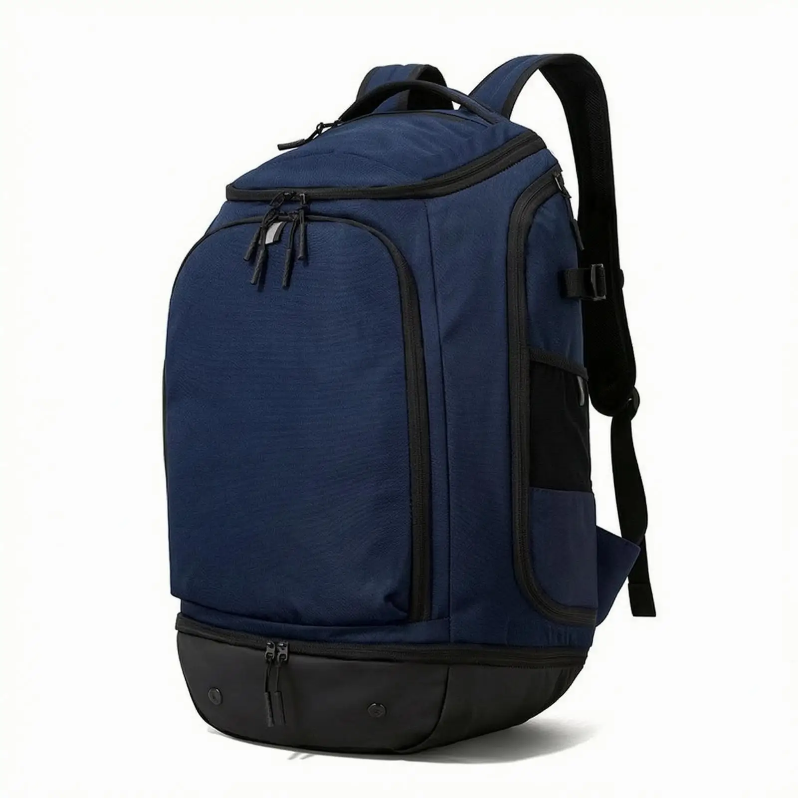 Spacious Rectangular Gear Backpack for Baseball Cleats and Apparel with Interior Divider and Bottle Holders
