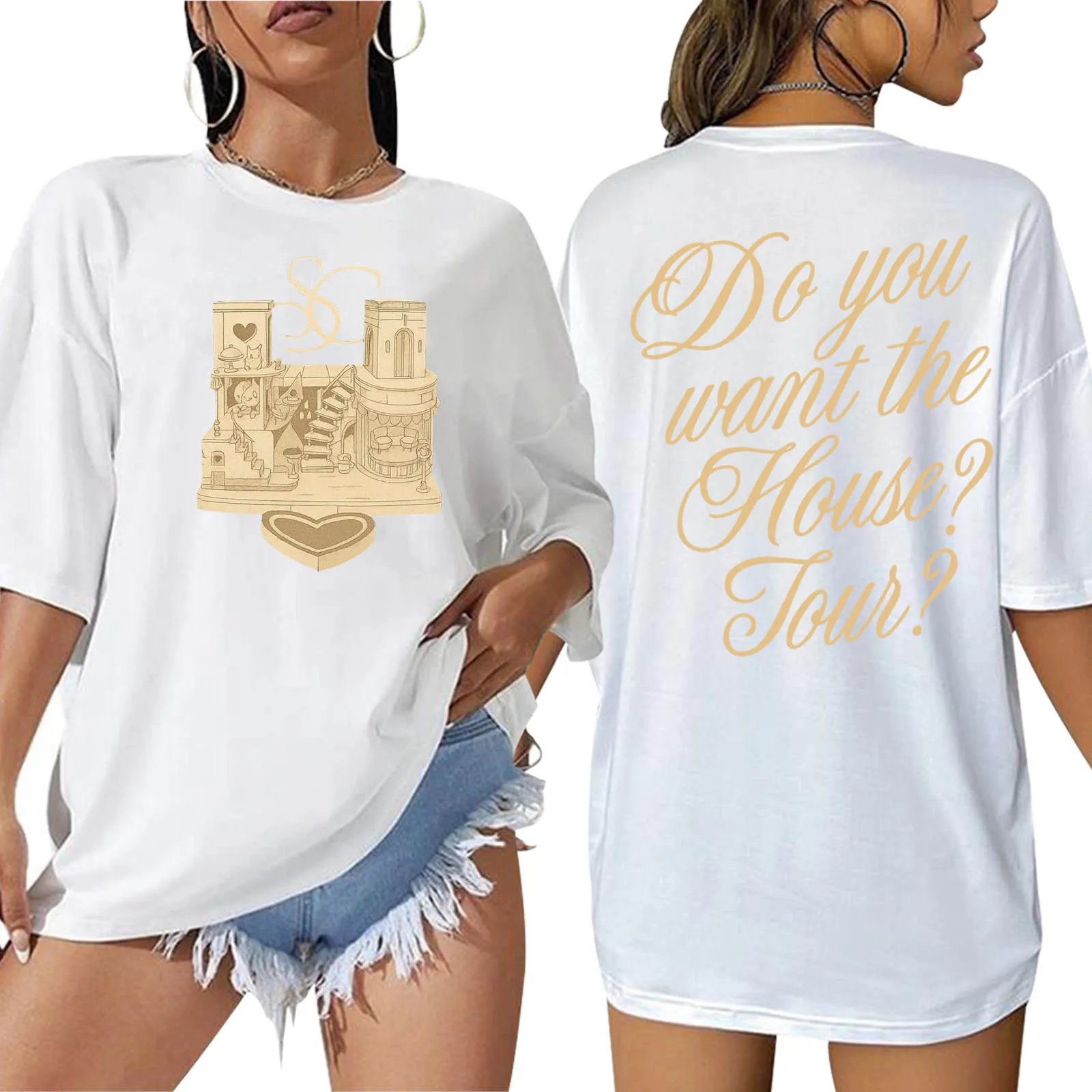 سابرينا كاربنتر ميرش 2025 هل تريد جولة المنزل الجرافيك تي شيرت موضة جديدة المشجعين هدية Kpop ملابس النساء الرجال الشارع الشهير #6