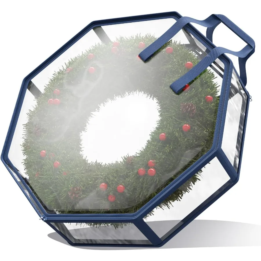 الموقد هاربور إكليل تخزين الحاويات واضح عيد الميلاد إكليل حقيبة التخزين المزدوج سستة ومقابض 36 قسط إكليل تخزين Org