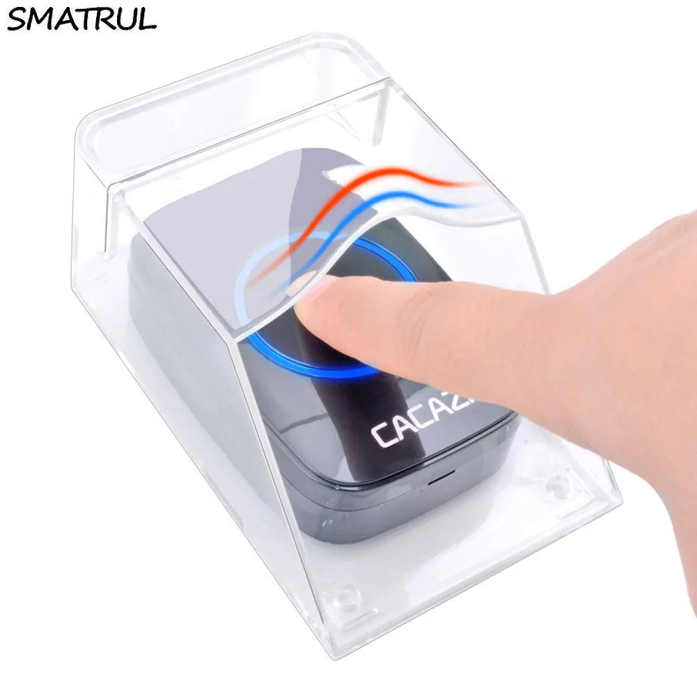 For A10, transparent doorbell waterproof cover, spot rainproof, CACAZI outdoor button waterproof PC