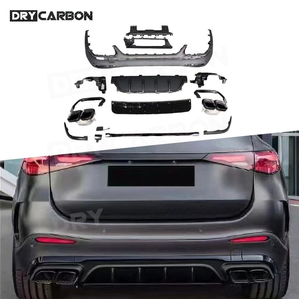 

Rear Bumper Diffuser Body Kits for Benz X254 GLC260 GLC300L SUV GLC63 AMG 2023-2024 Body Kits Exhaust Tips Car Accessories