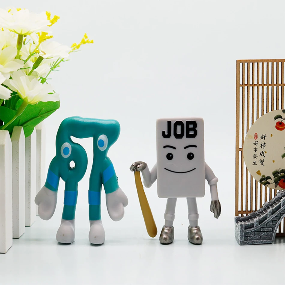 6 szt./zestaw Figurka Anime Steal A Brainrot Blue nr 67, uroczy model kolekcjonerski, dekoracja na biurko, zabawka, prezent urodzinowy dla dzieci