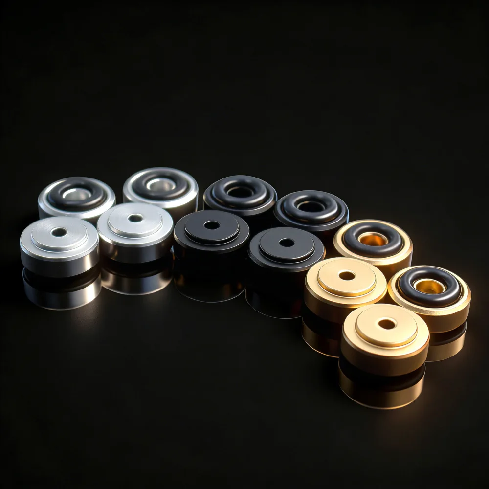 Gold Plated Audio Speaker Foot Pad Anti Slip Vibration Damper For Amplifier Preamp CD Player Hifi Equipment Stand Bases