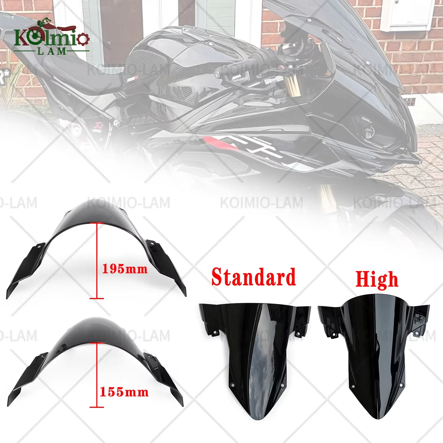 Passend für BMW S1000RR 2019 - 2025 M1000RR Motorrad-Windschutzscheibe Windschutz S1000 M1000 RR – Detail 1