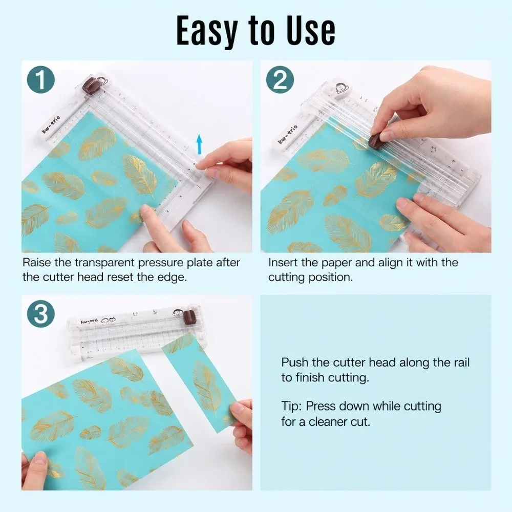 Craft ABS Paper Cutter Practical Measurement Ruler Paper Trimmer Cutting Mat Scale Design Scoring Board Book Cover