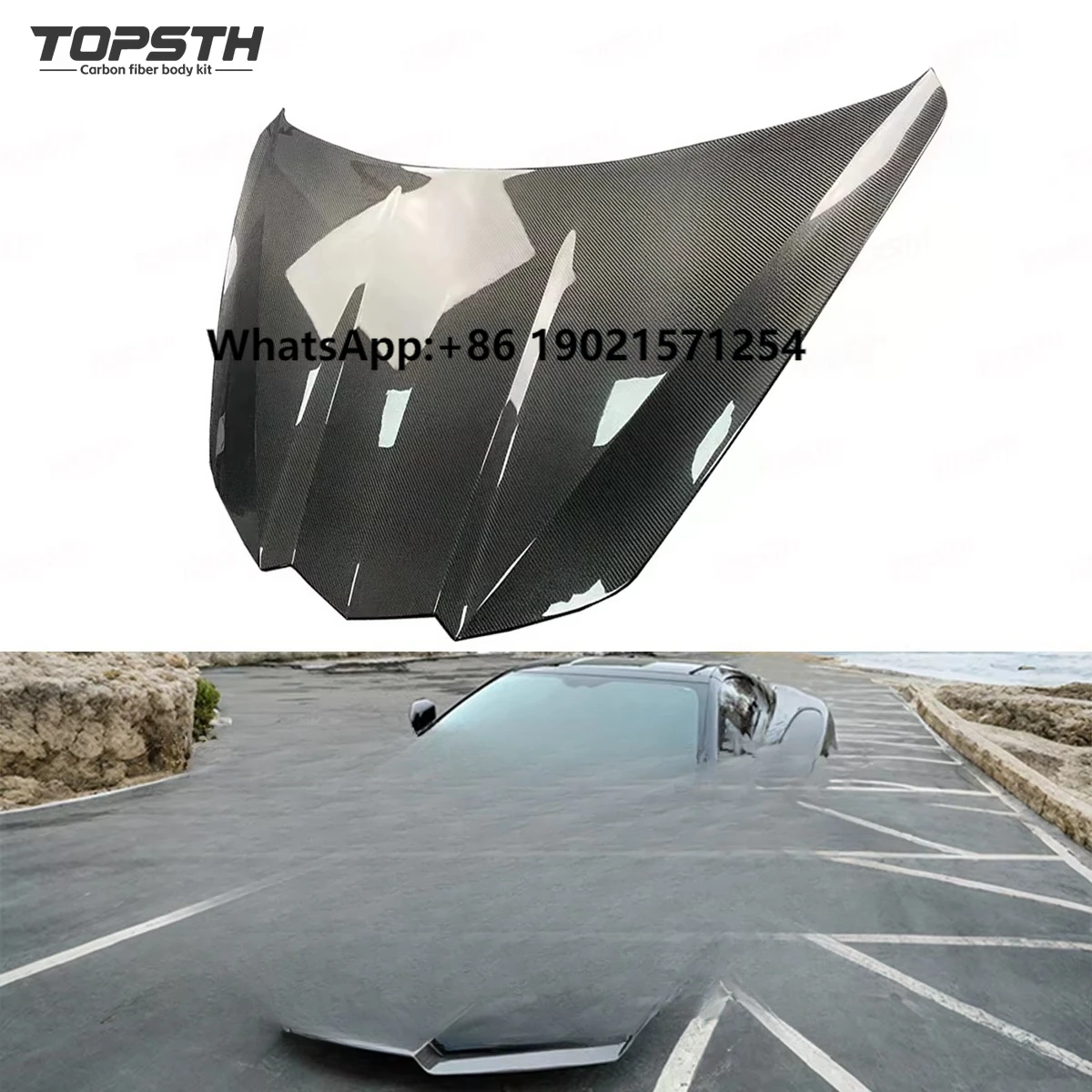 

OEM Replacement ZR1 Style Carbon Fiber Hood for Corvette C8 Lightweight Bonnet Original Engine Cover New Accessories Wholesale