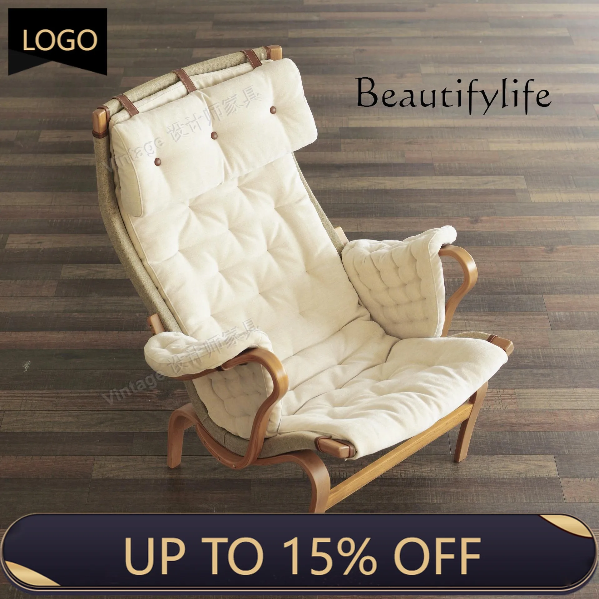 

XR Medieval Retro Sofa Chair Living Room Balcony Leisure Chair Designer Single Sofa Villa Room Leisure Single Chair