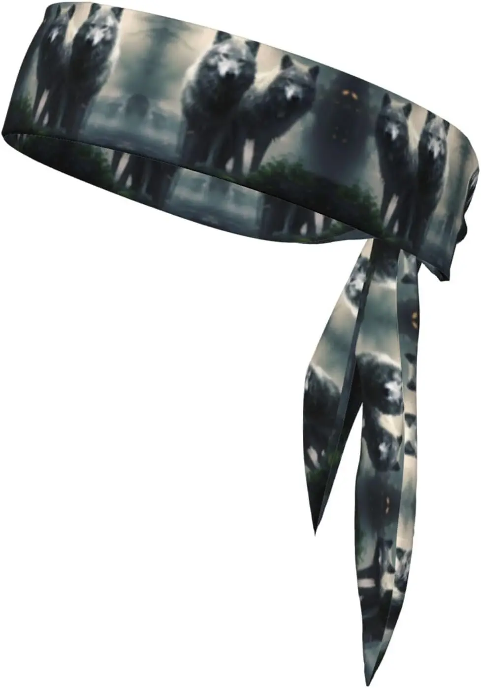 

Two wolves Prints Quality Headbands,Sports Head Tie,Headband for Men and Women,Hair Band for Yoga