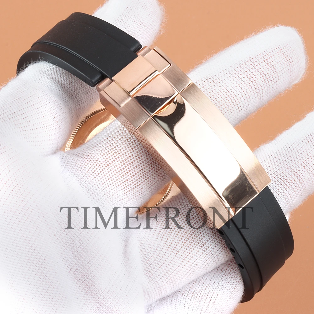 40 مللي متر ساعة حافظة ارتفع الذهب الياقوت الزجاج ل SUB GMT YACHT-MASTER Seiko NH34 NH35 NH36 NH38 حركة 28.5 مللي متر الهاتفي شريط مطاطي