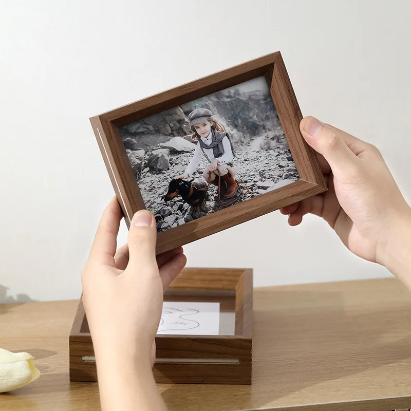 Double-sided transparent picture frame A4 table calligraphy display frame mounted frame 6 \