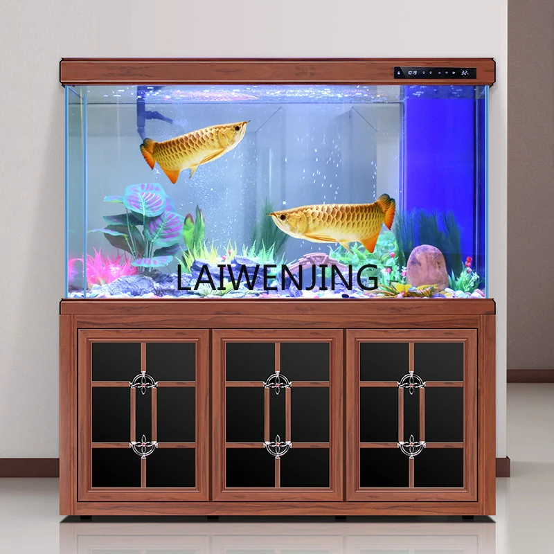 

HLZ living room ecological household medium and large bottom filter ultra-white glass partition screen water lottery