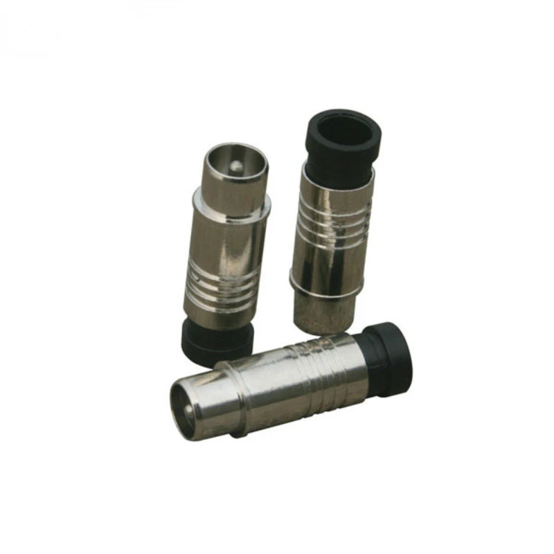 Catv Rf Connector Compressie Connector Rg6 Messing Vrouwelijke 100 Stuks Per Zak Rg6/Rg11 Coaxiale Kabel Rf Connector, Rf Adapters Rg6 Rg59