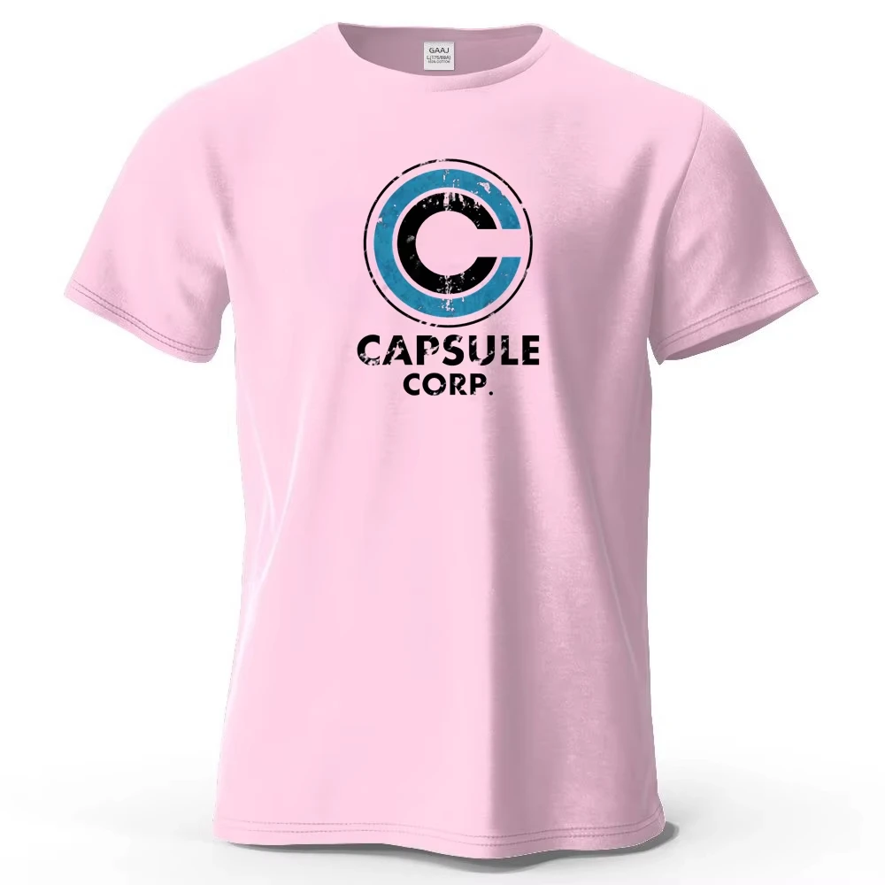 Capsule Corp  Cotton Funny Printing Men T Shirt Tee Summer Streetwear Tops Fashion Brand Tshirt Clothing