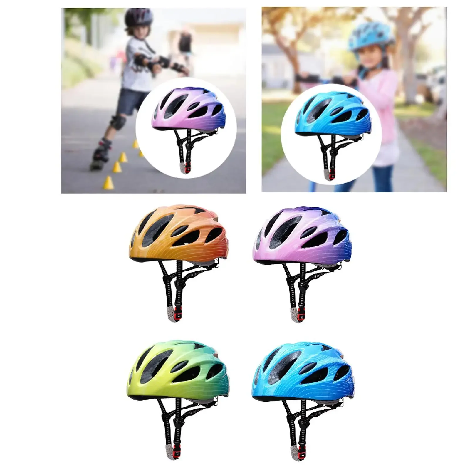Kids Bike Helmet Impact Resistance Child Bicycle Helmet Sporting Helmet for Skateboarding Outdoor Rock Climbing Bicycling Biking