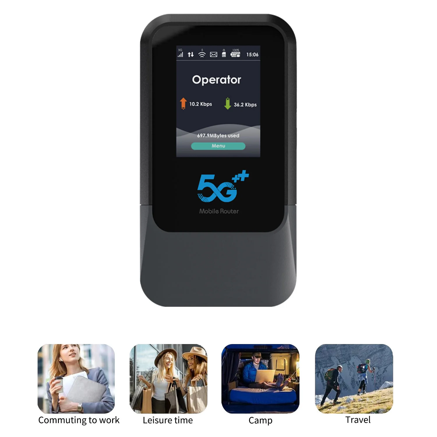 

5G SA NSA SIM&Esim Optional UNISOC V510 Modem,Pocket Mini WiFI,Mobile Portable Hotspot Wi-Fi Indoor WiFi6 Router 4000mAh