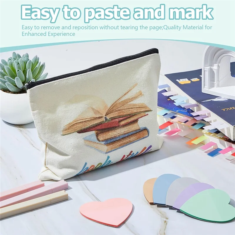 ~【A48T HOT】Annotation Set, Pencil Case Pouch, 300 Clear Sticky Notes, 2640 Sticky Labels, 11 Gel Ink Pens, 12 Highlight Markers