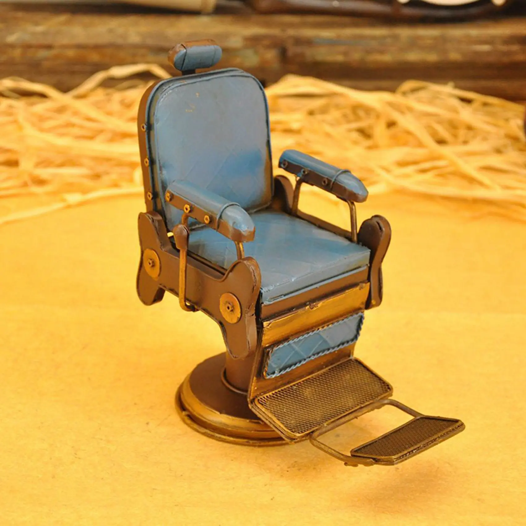 ABYN-2X Iron Model Decorations Creative Crafts Barber Chair Micro-Metal Decoration Creative Home Furnishings Tinplate