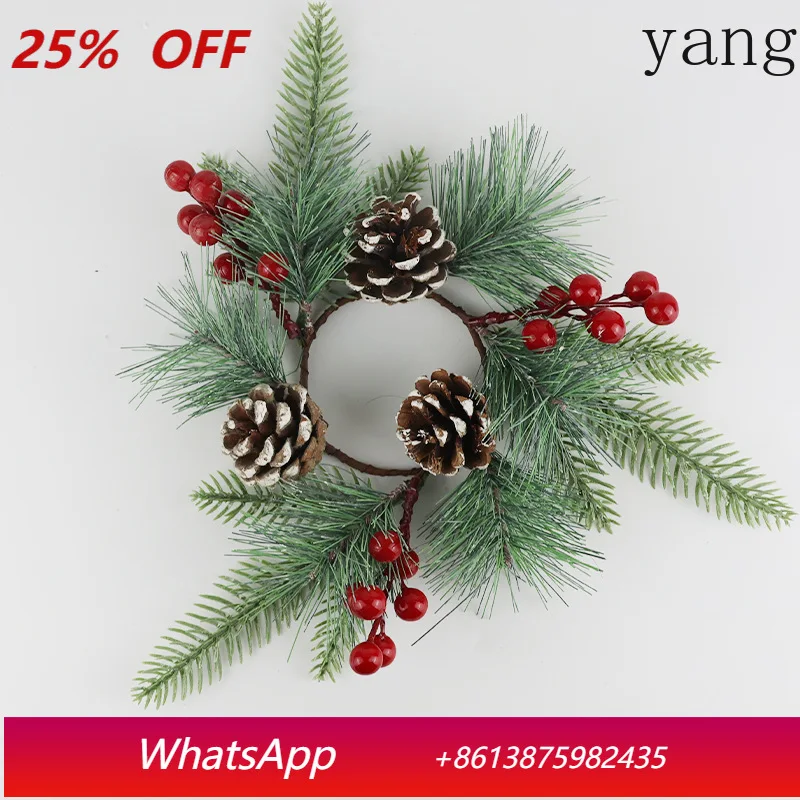 

LTT Christmas wreath simulation wreath holiday pendant props Christmas decorations wreath