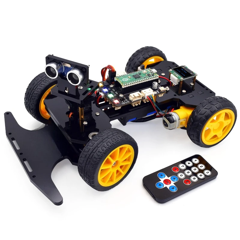 Intelligent four-wheeled trolley programming learning set