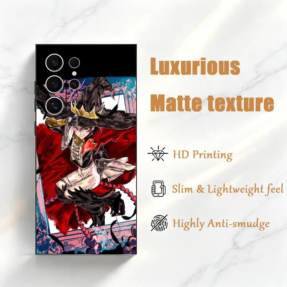 Anime ichi the witch Phone Case For Samsung Galaxy S26 S25 S24 S23 S22 S21 Plus Ultra Fold A Soft Black