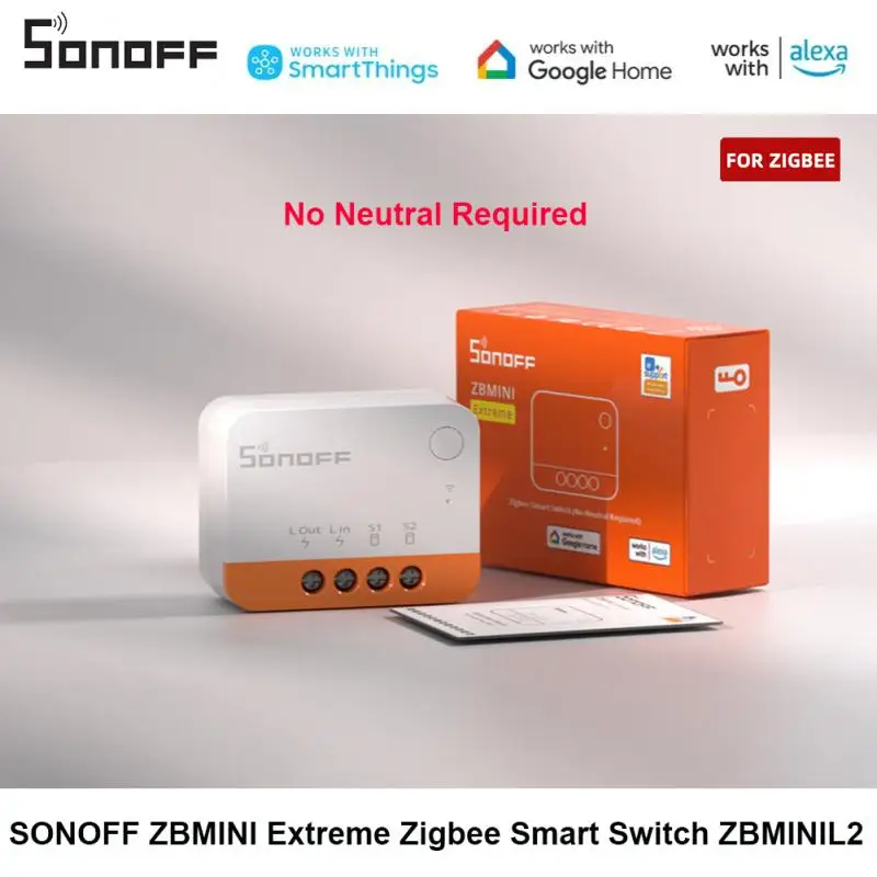 

Умный выключатель SONOFF ZBMINI L2 Extreme ZigBee, не требует нейтрального провода, двухсторонний переключатель управления «сделай сам», работает с ZBBridge и поддержкой Alexa