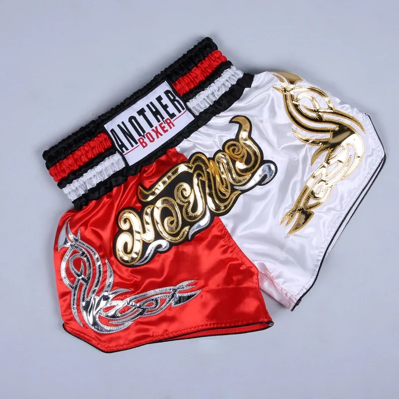 2024 Men\'s Boxing Pants Printing MMA Shorts Fight Grappling Short Polyester Kick Gel Boxing Muay Thai Pants Thai Boxing Shorts