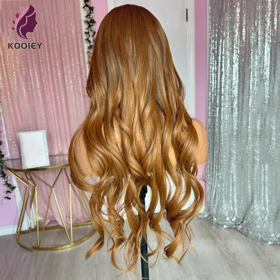 أومبير العسل براون شعر مستعار 13x6/360 Hd الدانتيل الباروكة الأمامية الزنجبيل براون الجسم موجة الدانتيل الجبهة خصلات الشعر المستعار الإنسان للنساء HD شعر مستعار دانتيل كامل #6