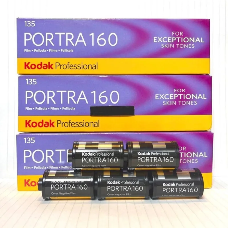 Película Kodak para Kodak Portra 160 Professional ISO 160 135mm, película negativa en color, 1/3/5/10 rollos para cámara de película de formato 135
