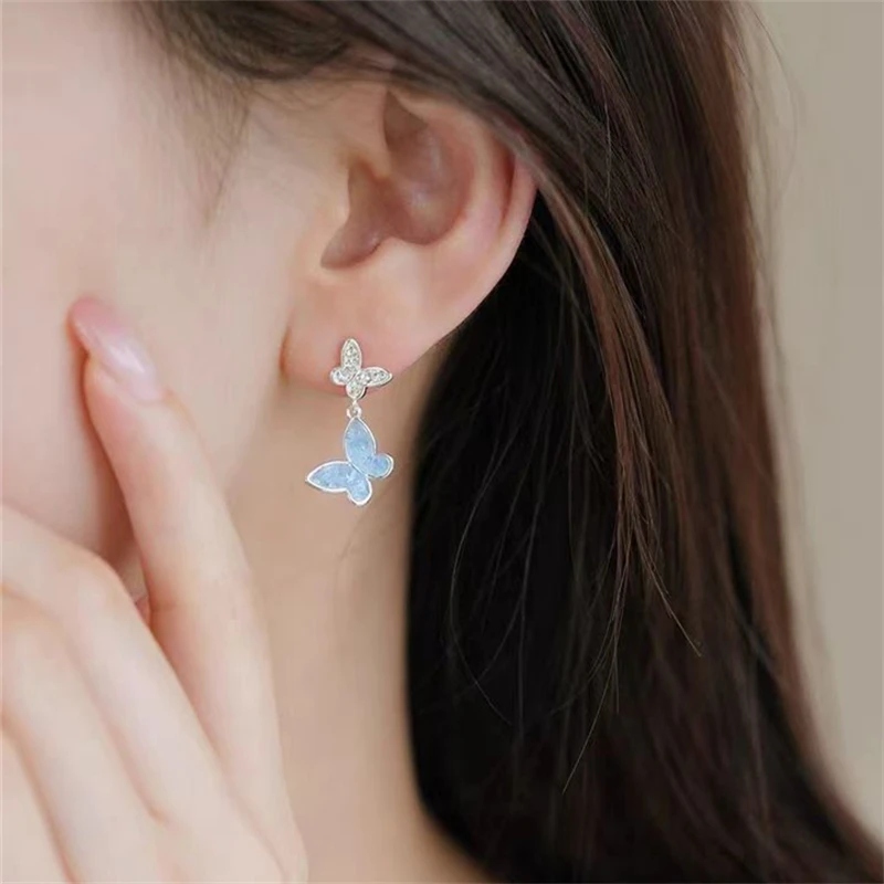 Eleganter Schmetterlings-Zirkon-Ring, Ohrringe, Armband, Halskette, Schmuck für Frauen, Geschenk für Sie, Alltagskleidung, besondere Anlässe – Detail 15