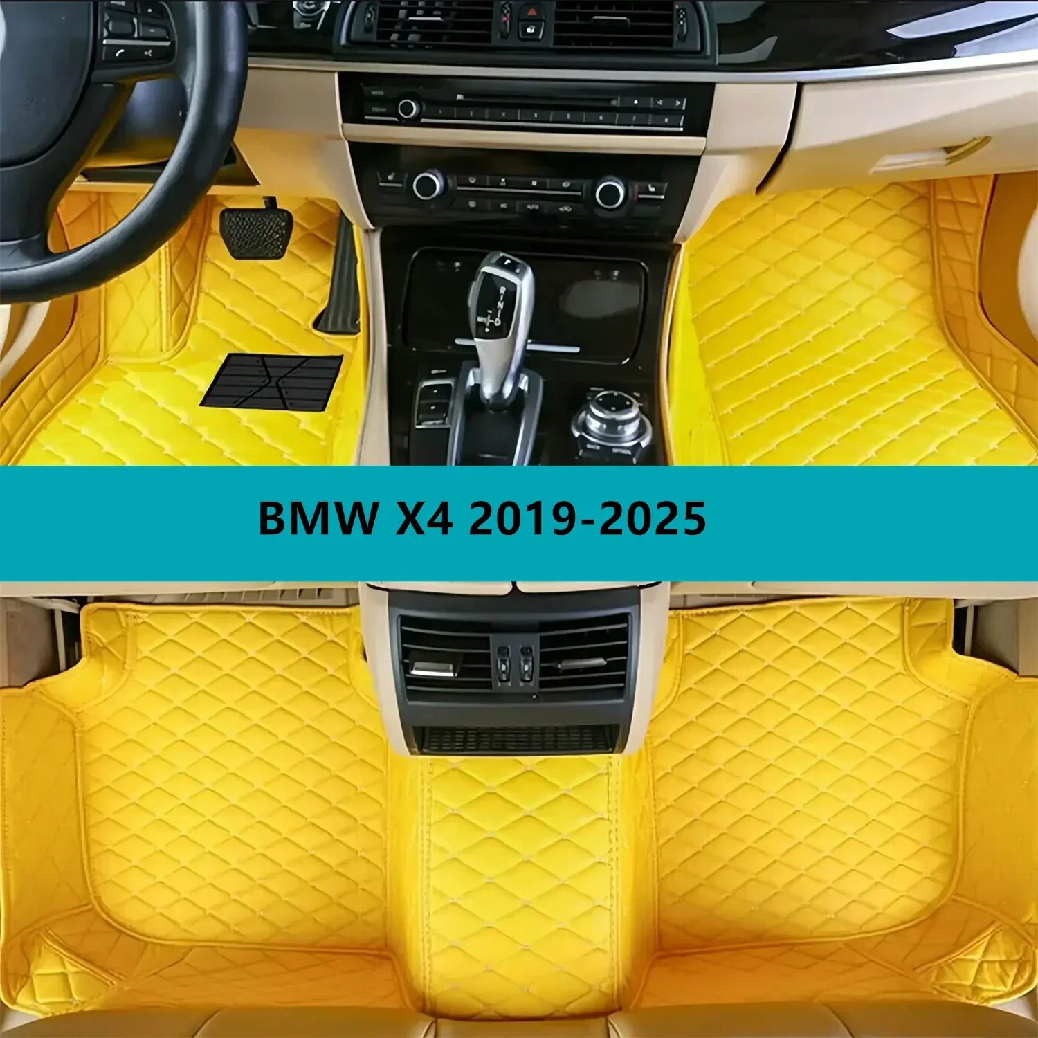 

Full Set Car Floor Mats for BMW X4 2019-2025 Leather Floor Mats for Cars Mats Carpets Car Accessories