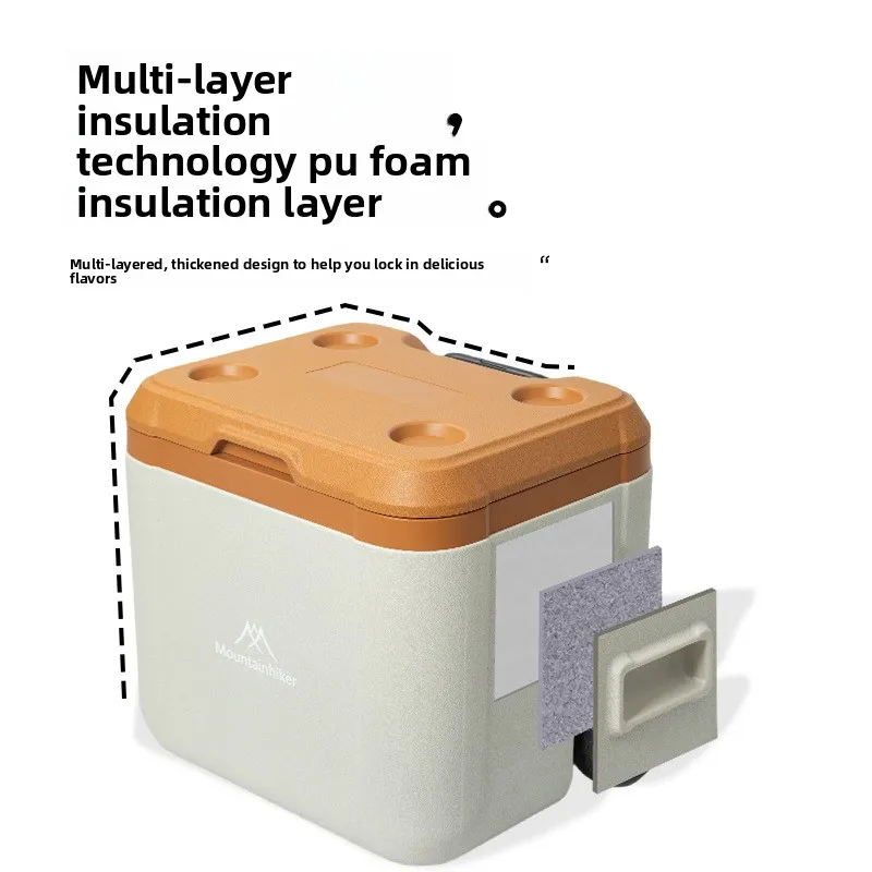 Portable Rolling Insulated Cooler Box for Outdoor Camping Car Travel Ice Chest Commercial Fishing Vending 30L 52L Use