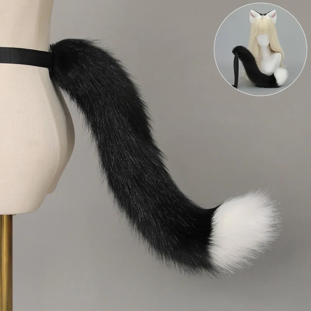 New Realistic Cat Ear Headband Lolita Furry Cat Tail Set Handmade Simulation Animal Ear Headwear Party Props