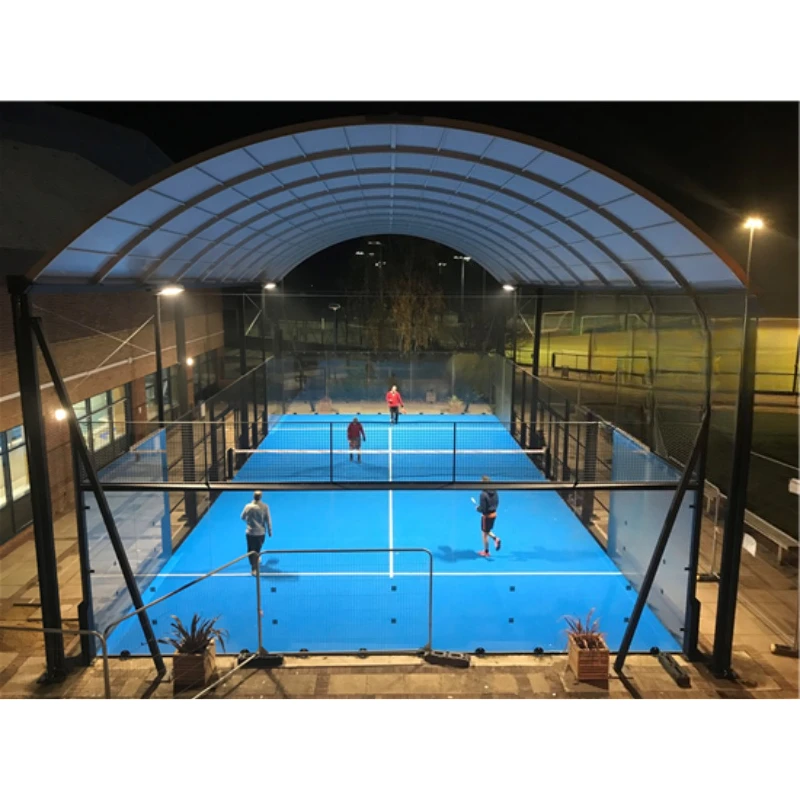 Indoor Outdoor Panoramic Court with Roof Factory Price Full Set Canchas De Tennis Court