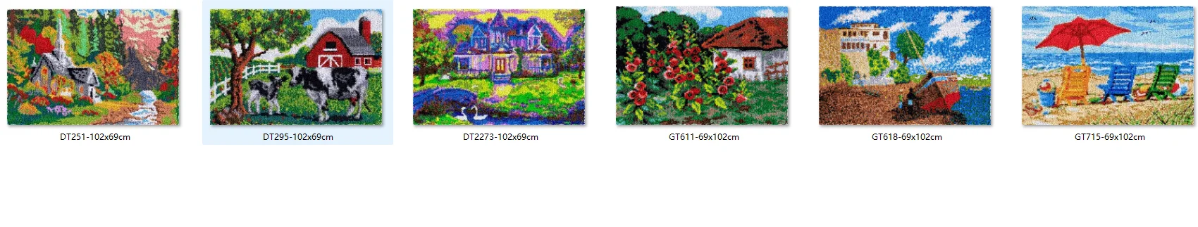 

Bee latch hook kit rug canvas printing ZD694 handwerken knooppakket diy carpet embroidery handmade Flowers New 69-102CM Seaside