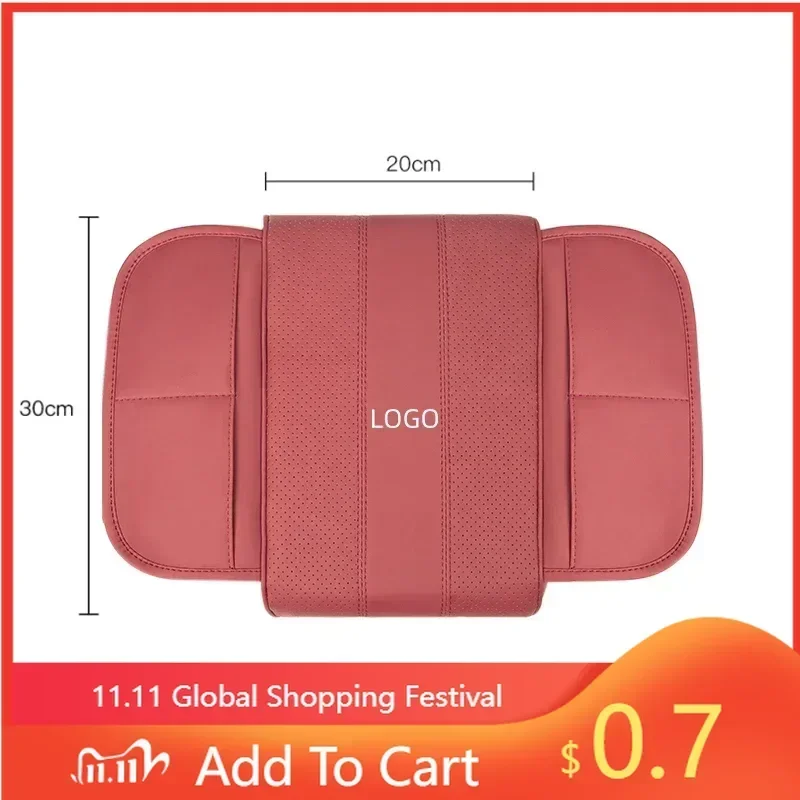 

For VW New PU Leather Car Armrest Mat Center Console Heighten Pad For Volkswagen Tiguan GTI Polo Beetle Golf R-Line Passat R T