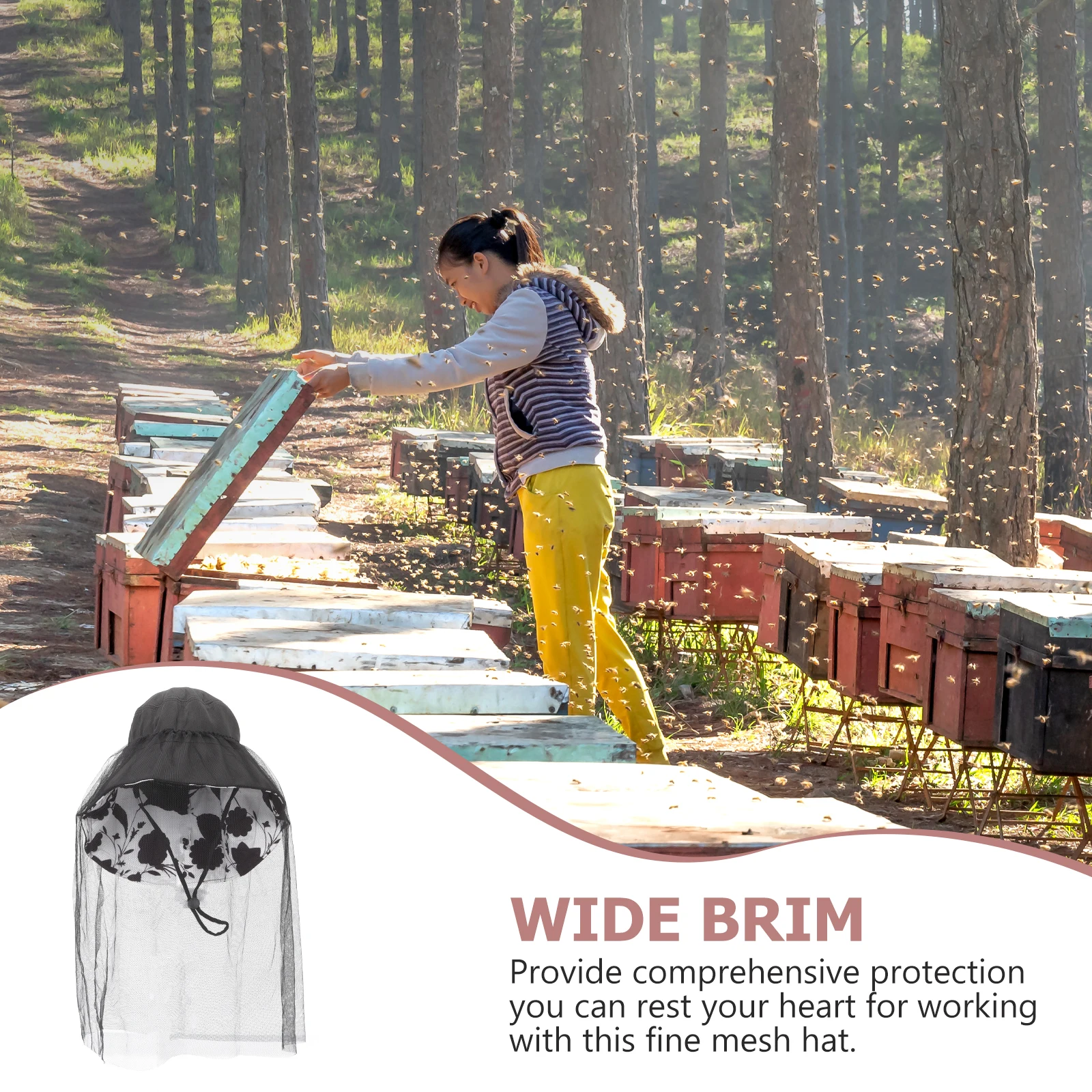 

Cut The Grass Mosquito-proof Hat Women's Outdoor Hats for Mesh Bugs Netting Cover