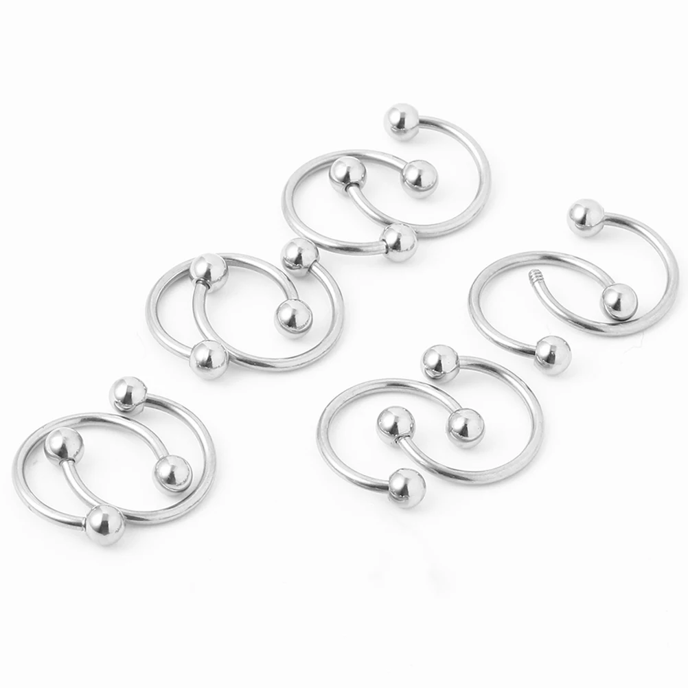 

10pcs Horseshoe Circular Curved Barbell Rings Hat Accessories for Baseball Caps Duckbill Hats Metal Alloy C Rings Septum Jewelry