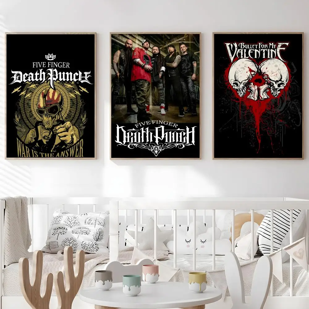 Band Five Finger Death Punch   Print Wall Art Pictures Canvas Painting Living Room Bedroom Home Decor Poster