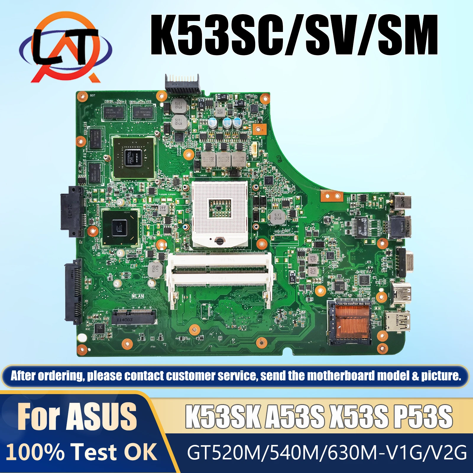 

For Asus A53E A53S K53E X53E K53S K53SD Laptop Motherboard DDR3 K53SD MAIN BOARD REV:2.1/2.3