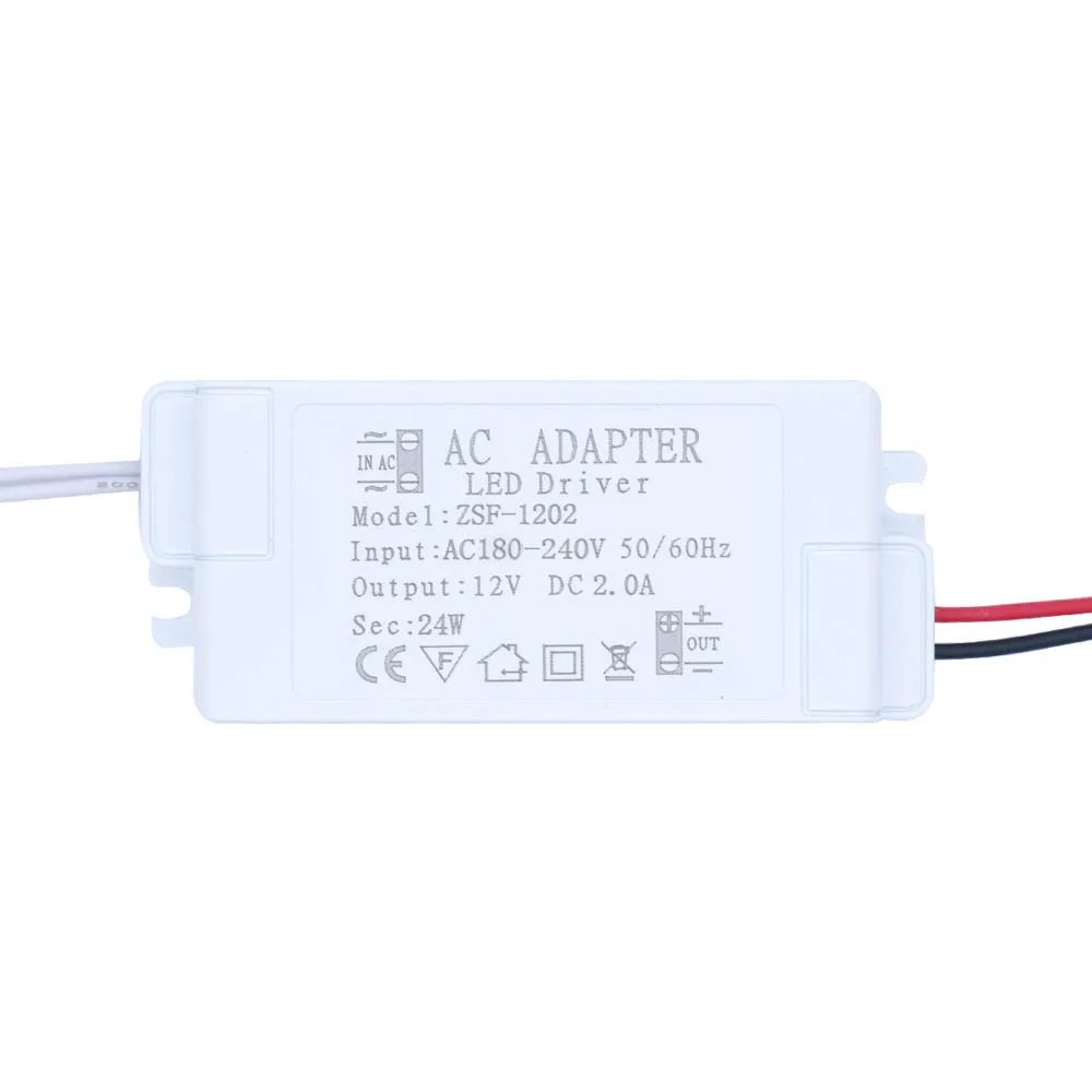 Imagem -04 - para dc 12v Led Driver Transformador de Iluminação 6w 12 18 24 36 48 60 para Tira Melhoria da Casa Fonte Alimentação Adaptador Luz Ac240