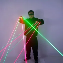 Red and Green Laser Gloves, Singer, DJ Night Dance Props, Christmas Party Light Show, Dancer Performance, High Quality, 2 in 1