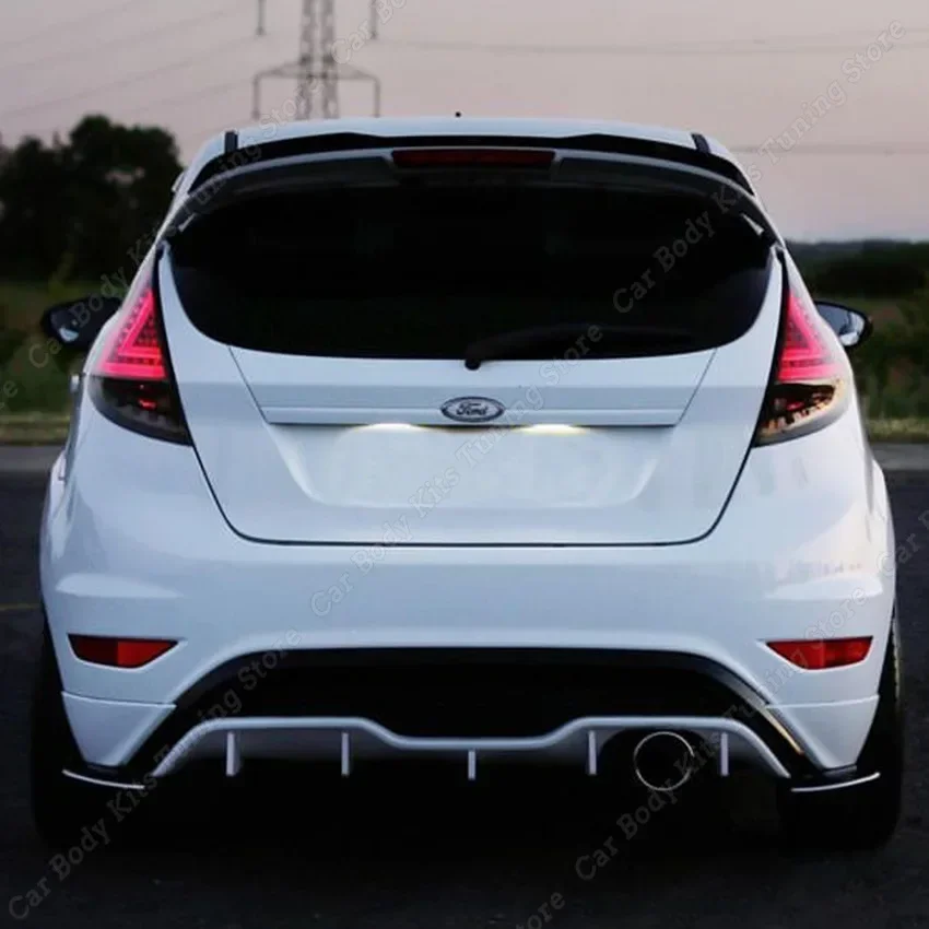 

Для Ford Fiesta ST-Line MK6 MK6.5 хэтчбек 2008-2017 глянцевый черный задний спойлер на крышу сплиттер для губ, оконного крыла, отделка ABS