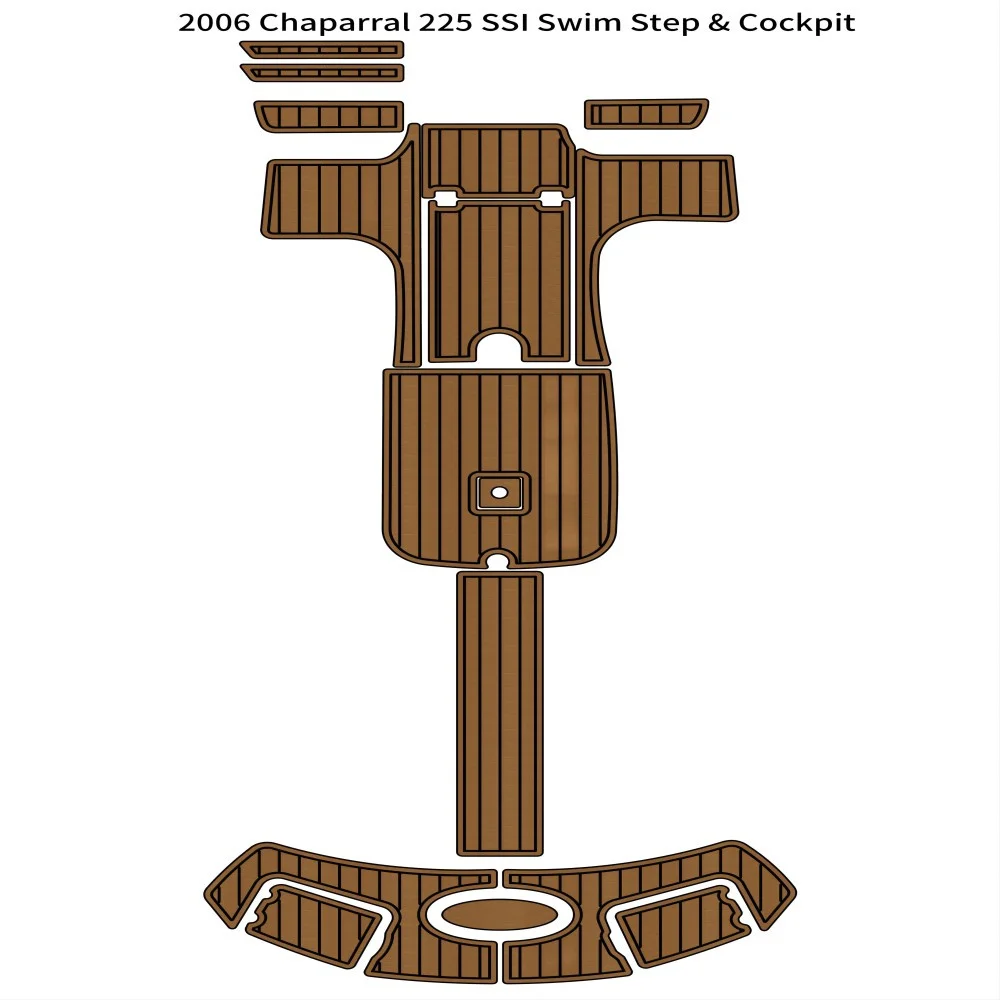 

2006 Chaparral 225 SSI Swim Step Platform Cockpit Boat EVA Teak Deck Floor Pad Backing Self Adhesive SeaDek Gatorstep Style