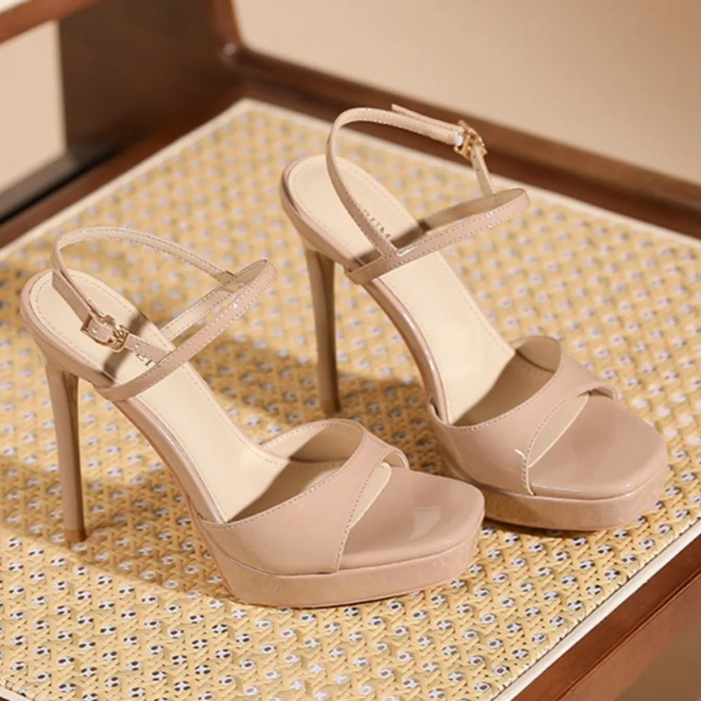 

Женские босоножки на высоком каблуке с открытым носком, весна-лето, новинка, для женщин с изысканным темпераментом, на тонком каблуке