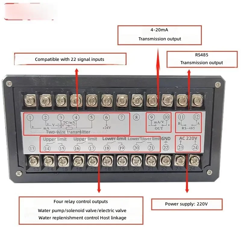 Intelligent Single Circuit Pressure Digital Display Instrument 4-20mA Input Control Meter High Precision Industrial Gauge