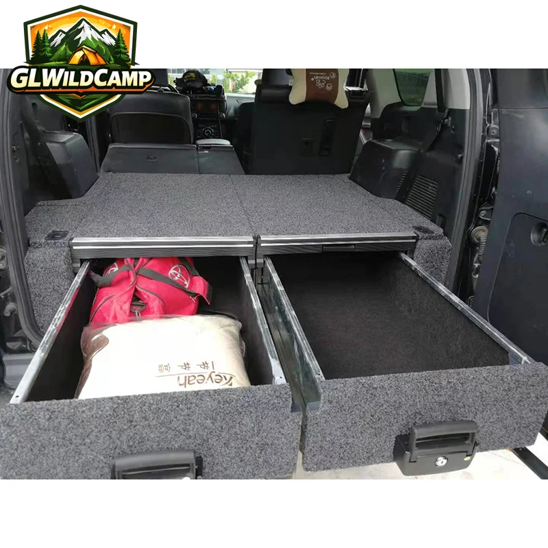 Car Drawer Rear Drawer Cargo Storage Box for Toyota Landcruiser 150 Series 5 SeatFor Ram ranger hilux np300 tacoma