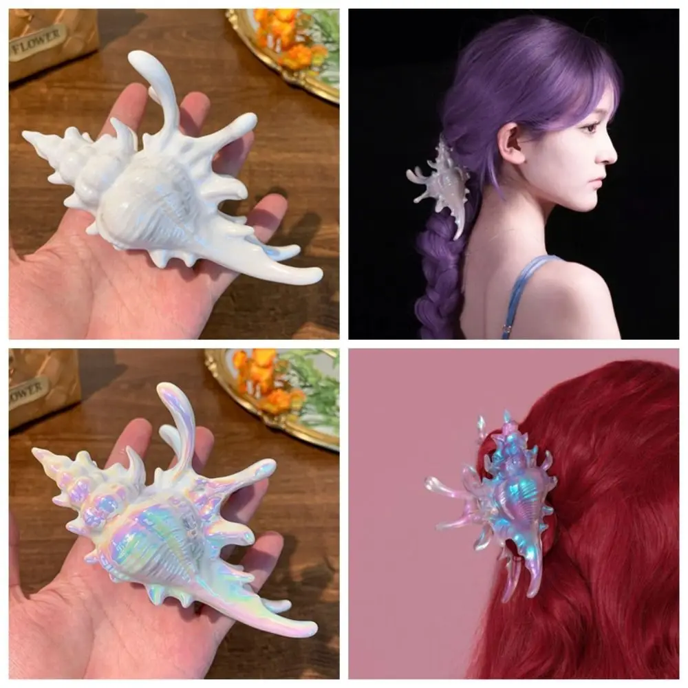 Головной убор, сладкий жемчужный цвет, коготь для волос, акриловая смола, раковина, зажим в виде акулы, корейский стиль, серия Ocean, женские волосы, коготь для женщин