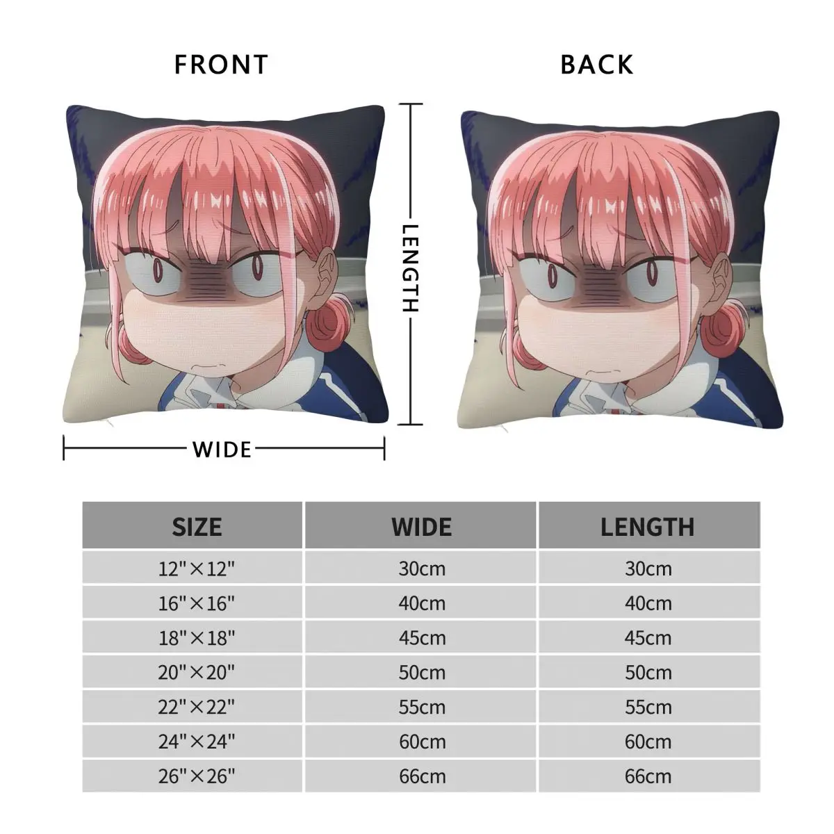 Blue Box Hina Chono Anime Square Pillowcase Cushion Cover Pillow Case Throw Pillow Cover for Home Sofa Living Room