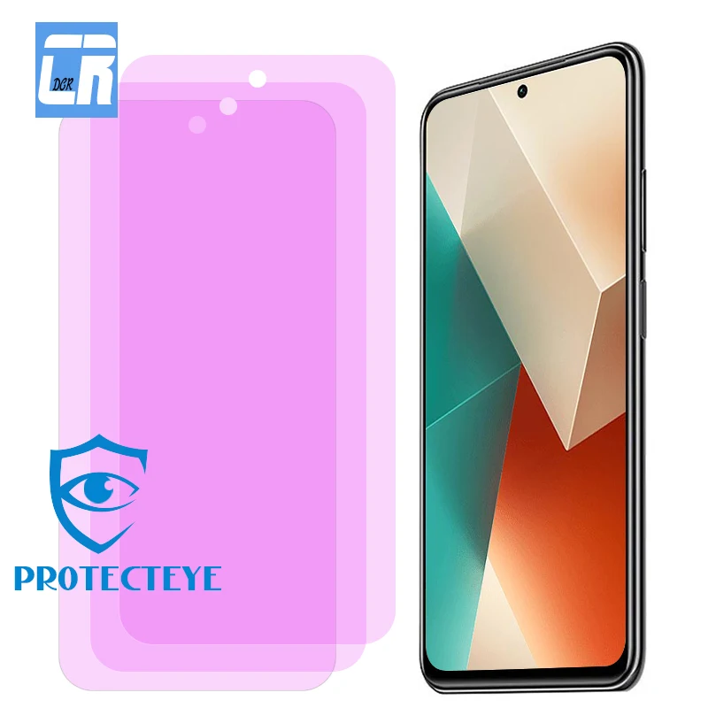 

3Pcs Anti Blue Light Full Cover Tempered Glass For Xiaomi Redmi Note 13 13R 12 11S 10 9 Pro 13C 12C 10A K60 K50 Screen Protector