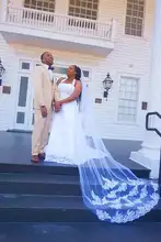 Long Lace Edge Wedding Veil 3M #3